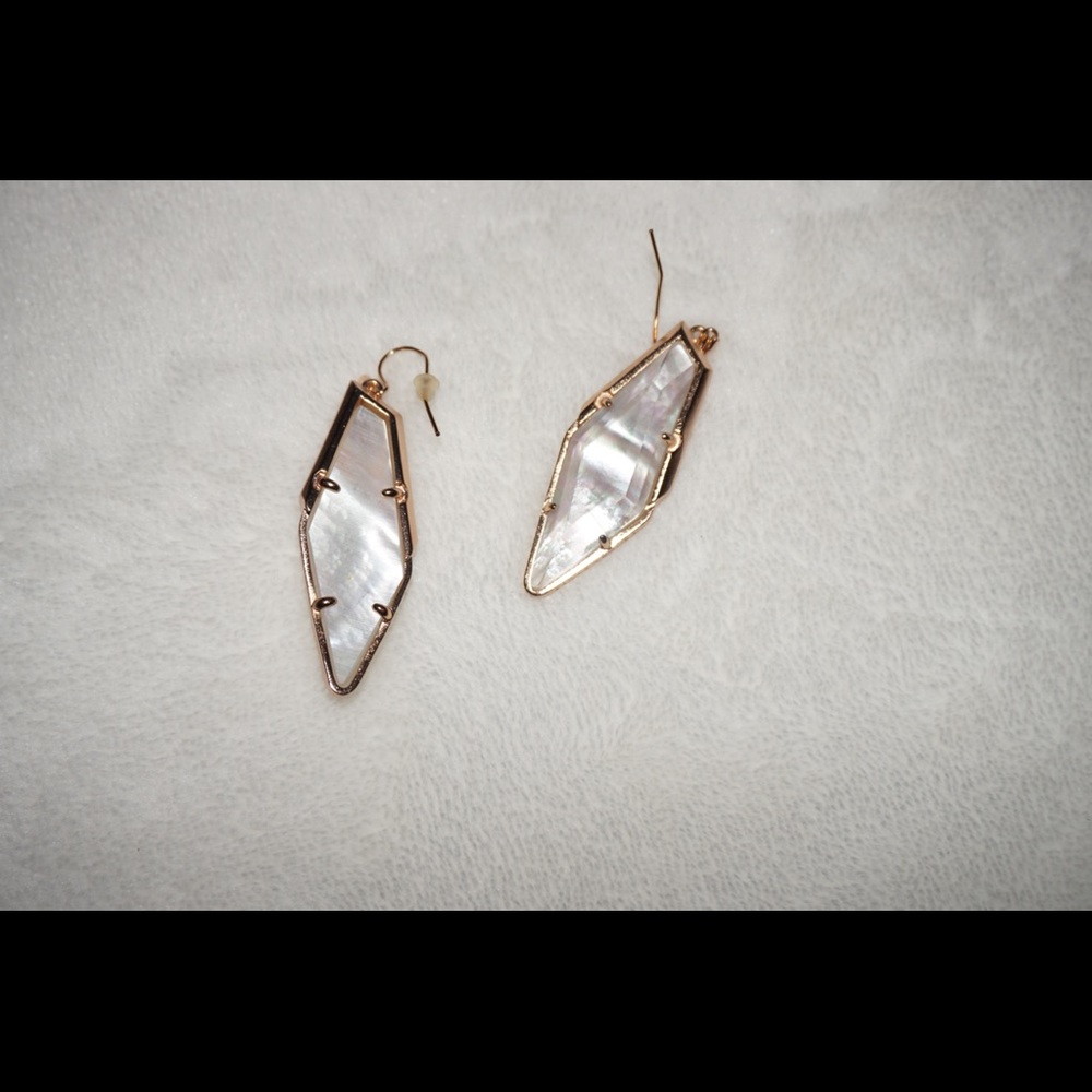 Kendra Scott rose gold & pearl statement earrings